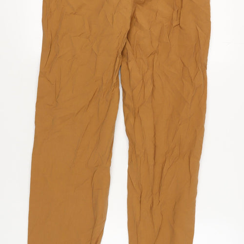 Zara Women's Brown Flat Front Trousers Size S