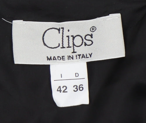 Clips Women's Black 12 Pencil Dress, Wool Blend