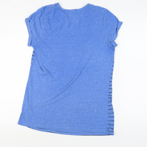 By Henry Holland Women's Blue Striped Cat T-Shirt Size 16