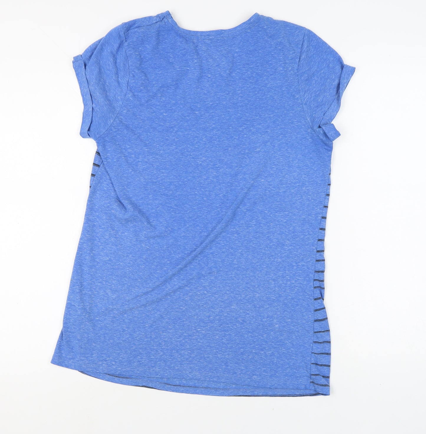 By Henry Holland Women's Blue Striped Cat T-Shirt Size 16