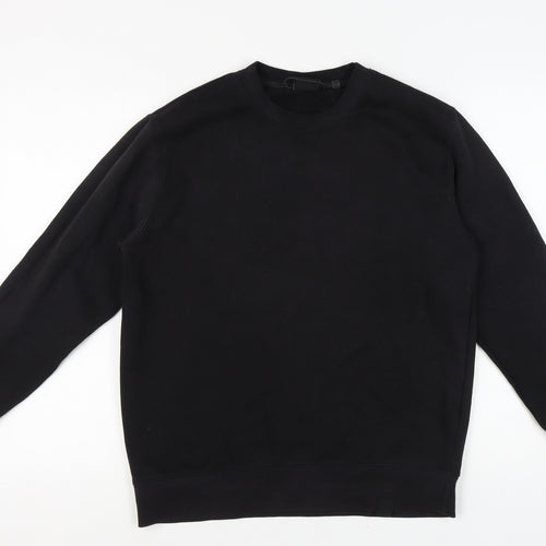 Pull&Bear Men's Black Pullover Sweatshirt M