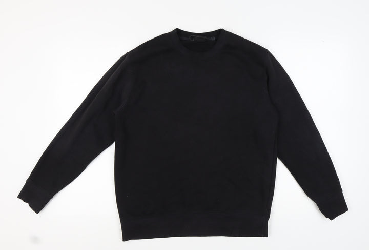 Pull&Bear Men's Black Pullover Sweatshirt M