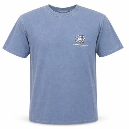 Comfort Colors Men's Blue Graphic Print T-Shirt Size S