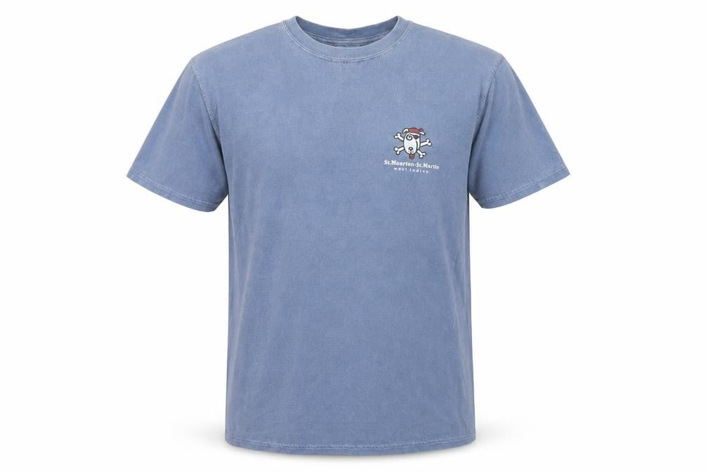 Comfort Colors Men's Blue Graphic Print T-Shirt Size S