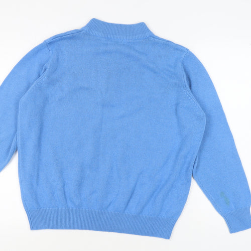 Damart Women's Blue Henley Jumper XL - Casual & Elegant
