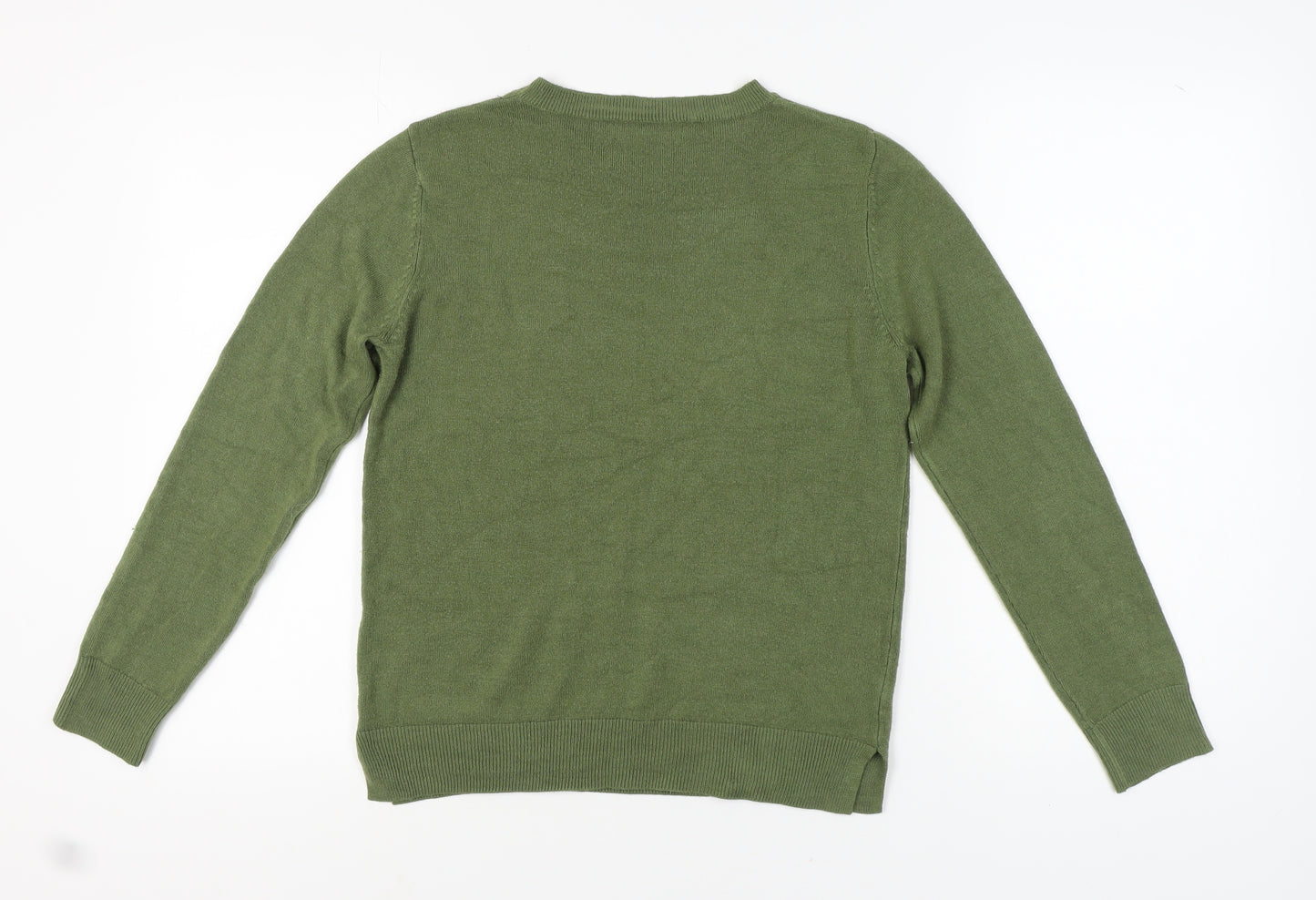 Marks and Spencer Women's Green Slim Pullover Jumper Size 12