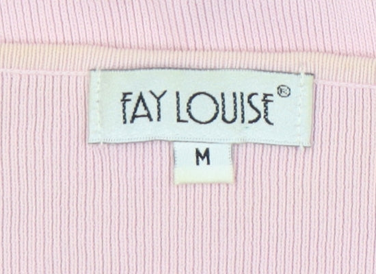 Fay Louise Women's Pink Embroidered Jewel Pullover Jumper