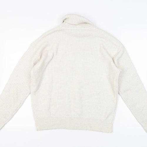 Marks and Spencer Women's Ivory Roll Neck Jumper M