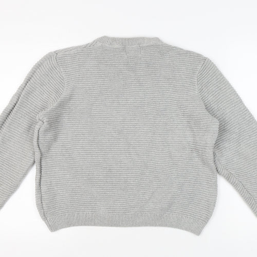 Topman Men's Grey Pullover Jumper, Size L