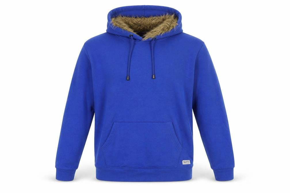 Pull&Bear Men's Blue Pullover Hoodie, Size S, Winter