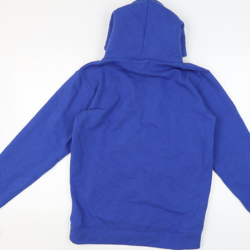 Pull & Bear Men's Blue Pullover Hoodie, Size S, Winter