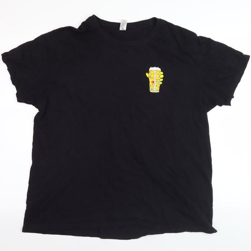 Sol's Men's Black XL Beer Graphic T-Shirt