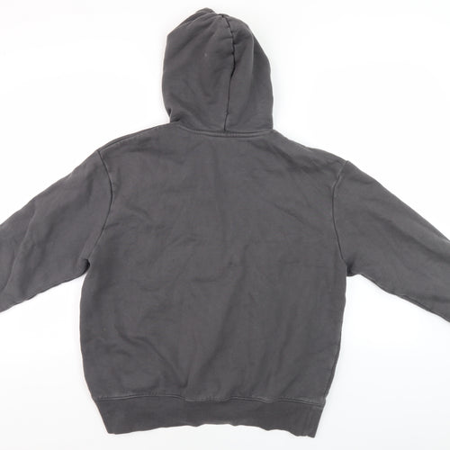 ASOS DESIGN Men's Grey S Pullover Hoodie Fleece