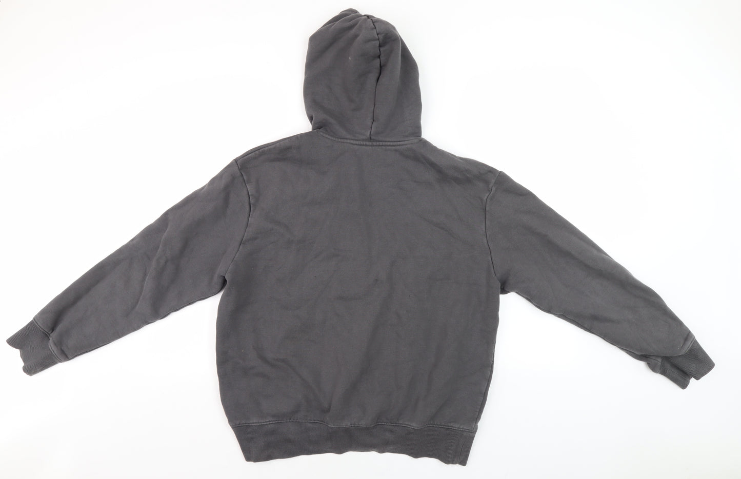 ASOS DESIGN Men's Grey S Pullover Hoodie Fleece