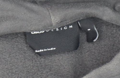 ASOS DESIGN Men's Grey S Pullover Hoodie Fleece