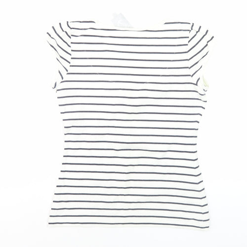 Next Women's White Striped T-Shirt - Size 12 Petites