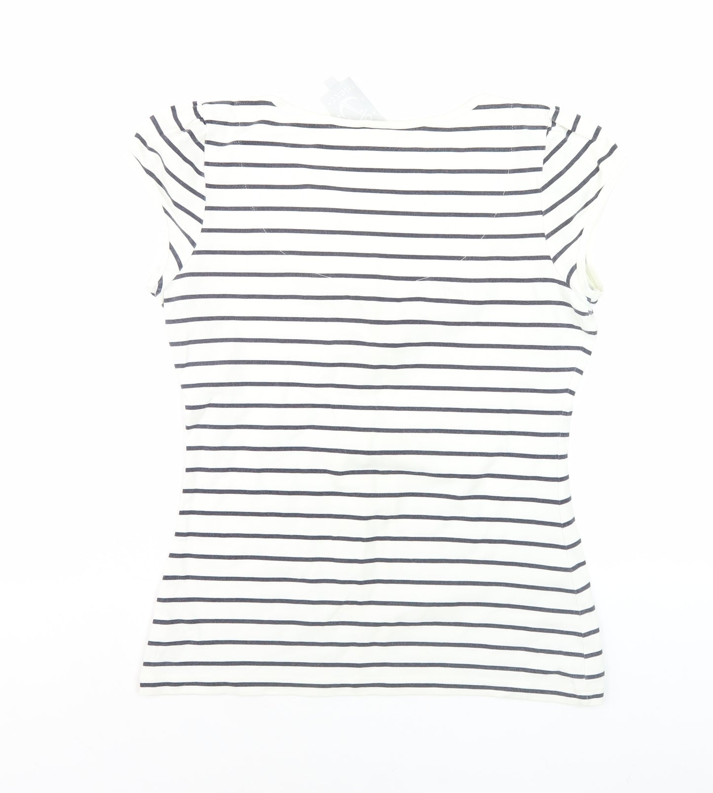 Next Women's White Striped T-Shirt - Size 12 Petites
