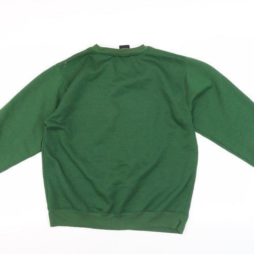 Valento Green Sweatshirt Unisex M Graphic Print Pullover