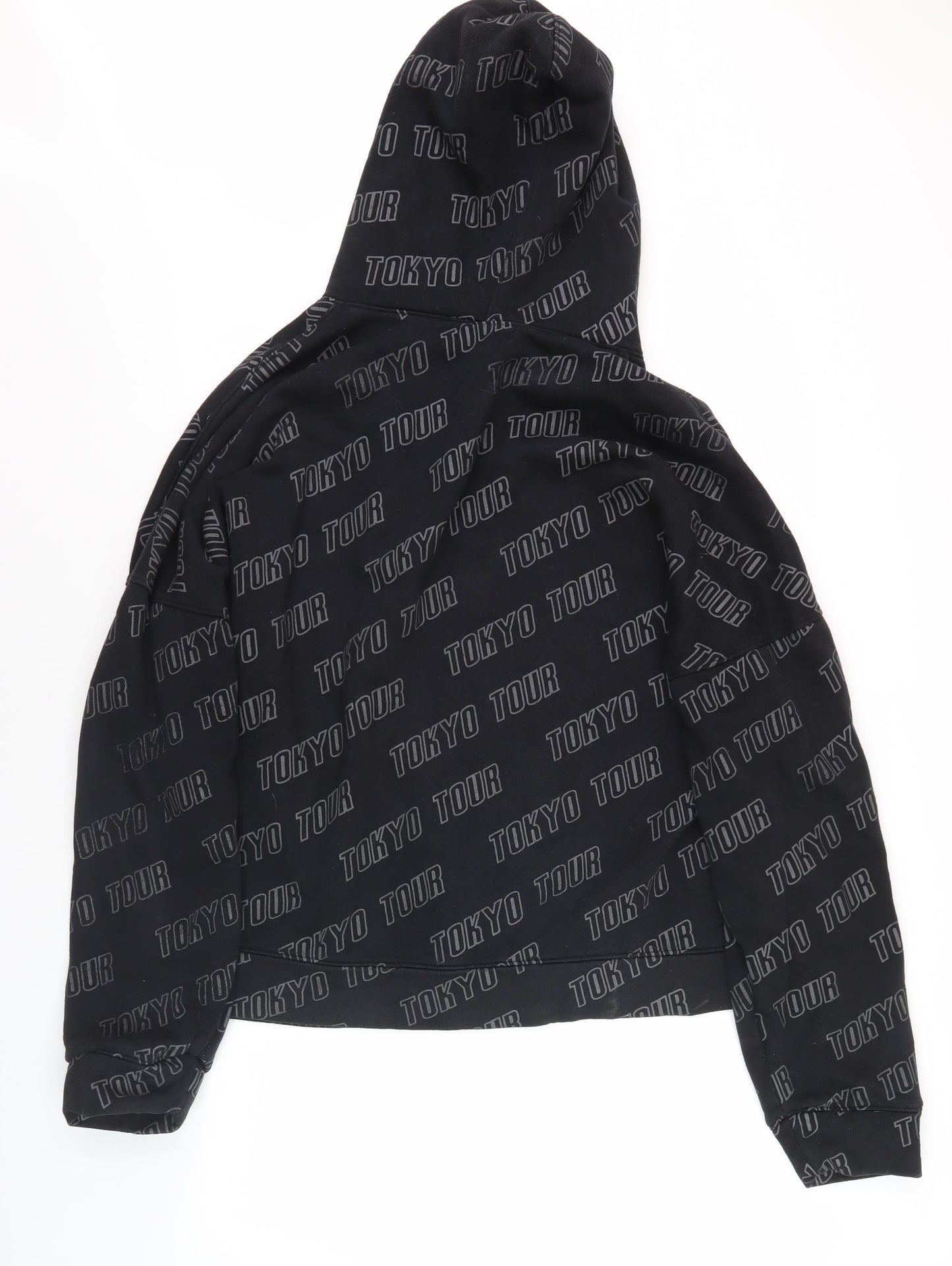 Motel Men's Black Hooded Jacket, Size L - City Style