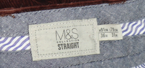 Marks and Spencer Men’s Brown Corduroy Trousers 36R