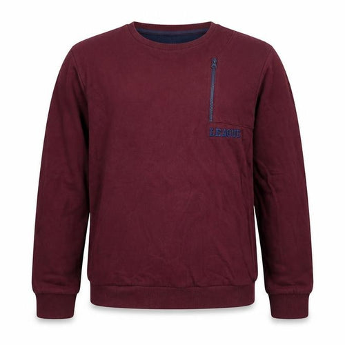 Y&F Boys Red Sweatshirt 13-14 Years with Chest Zip Accent