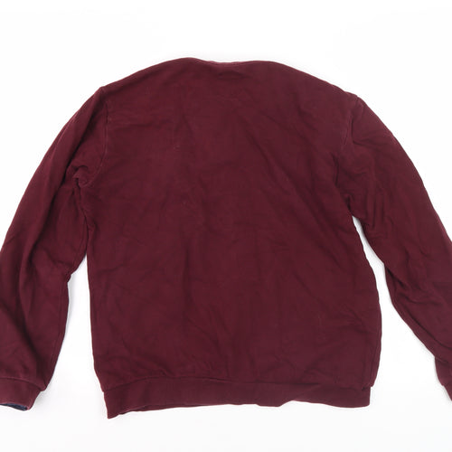 Y&F Boys Red Sweatshirt 13-14 Years with Chest Zip Accent