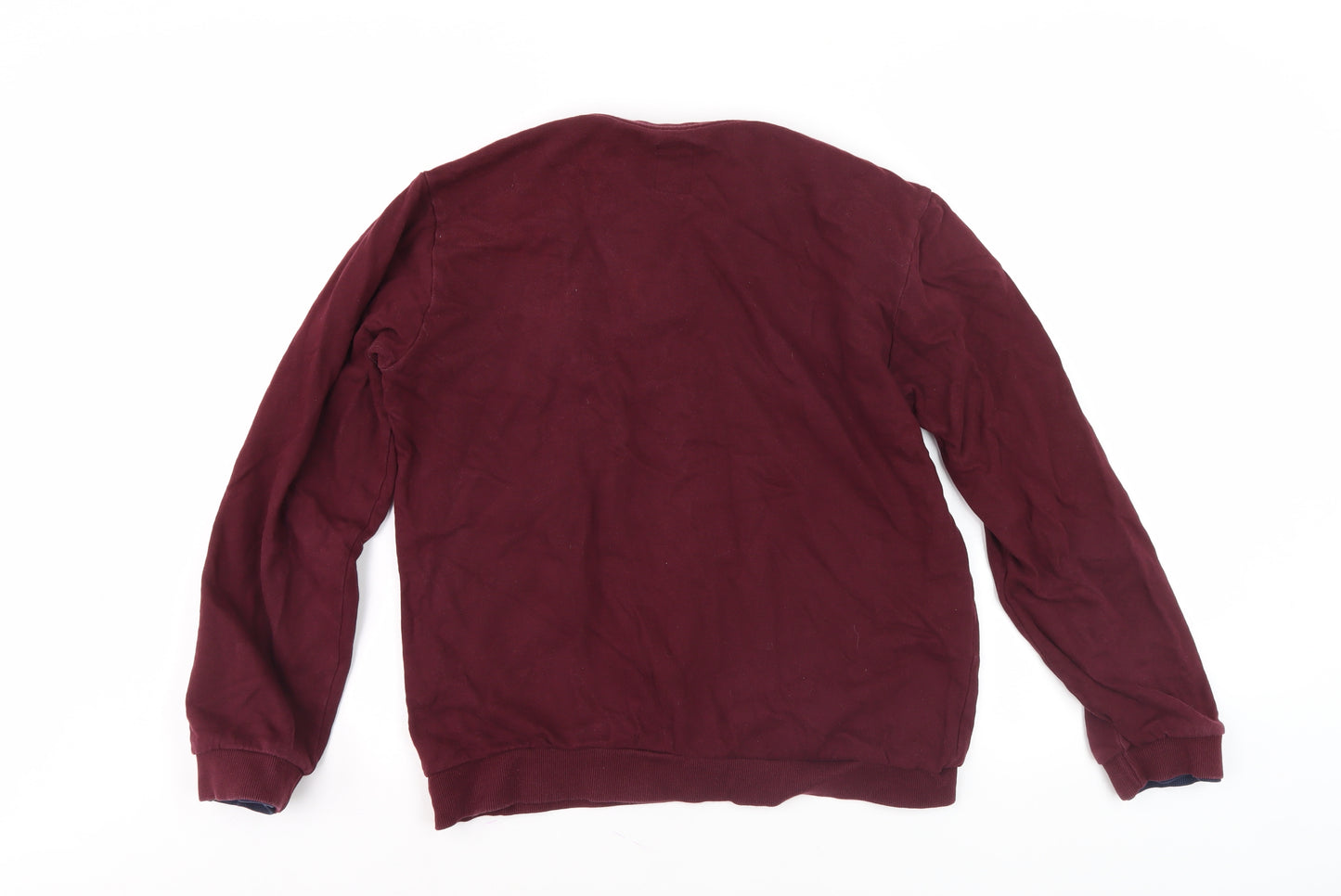 Y&F Boys Red Sweatshirt 13-14 Years with Chest Zip Accent