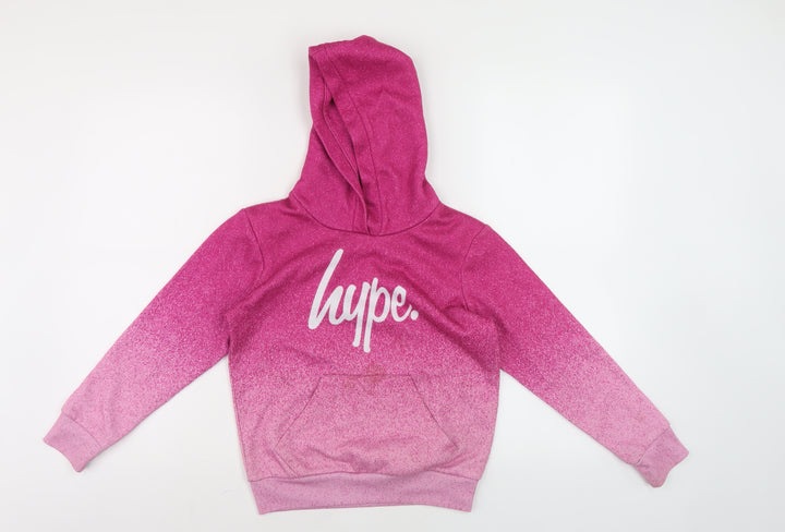 Hype Girls Pink Pullover Hoodie - 7-8 Years, Graphic Print