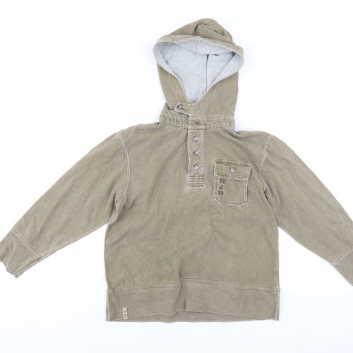 Rocha John Rocha Boys Brown Hoodie 8-9 Years Henley Style