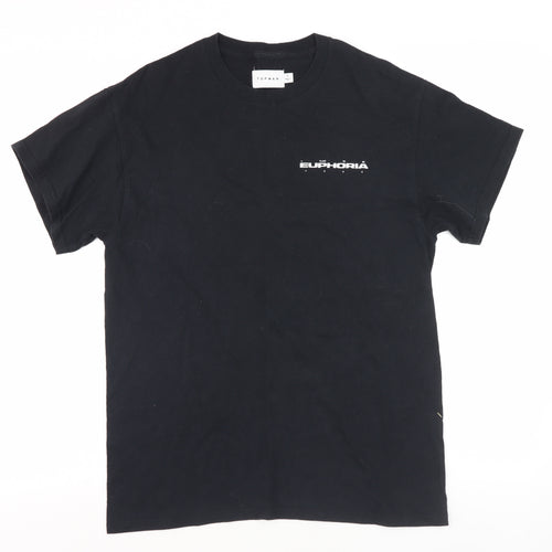 Topman Men's Black Small Space Graphic T-Shirt