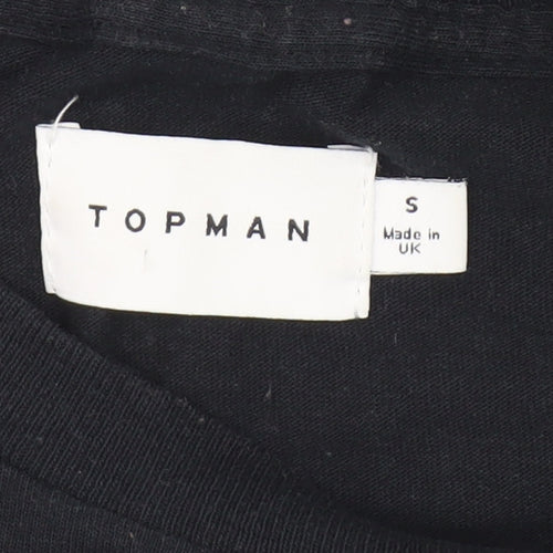 Topman Men's Black Small Space Graphic T-Shirt