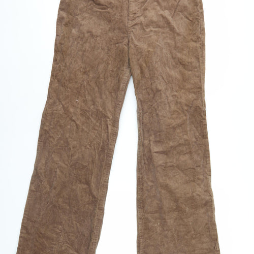 John Lewis Women's Brown Wide-Leg Corduroy Trousers