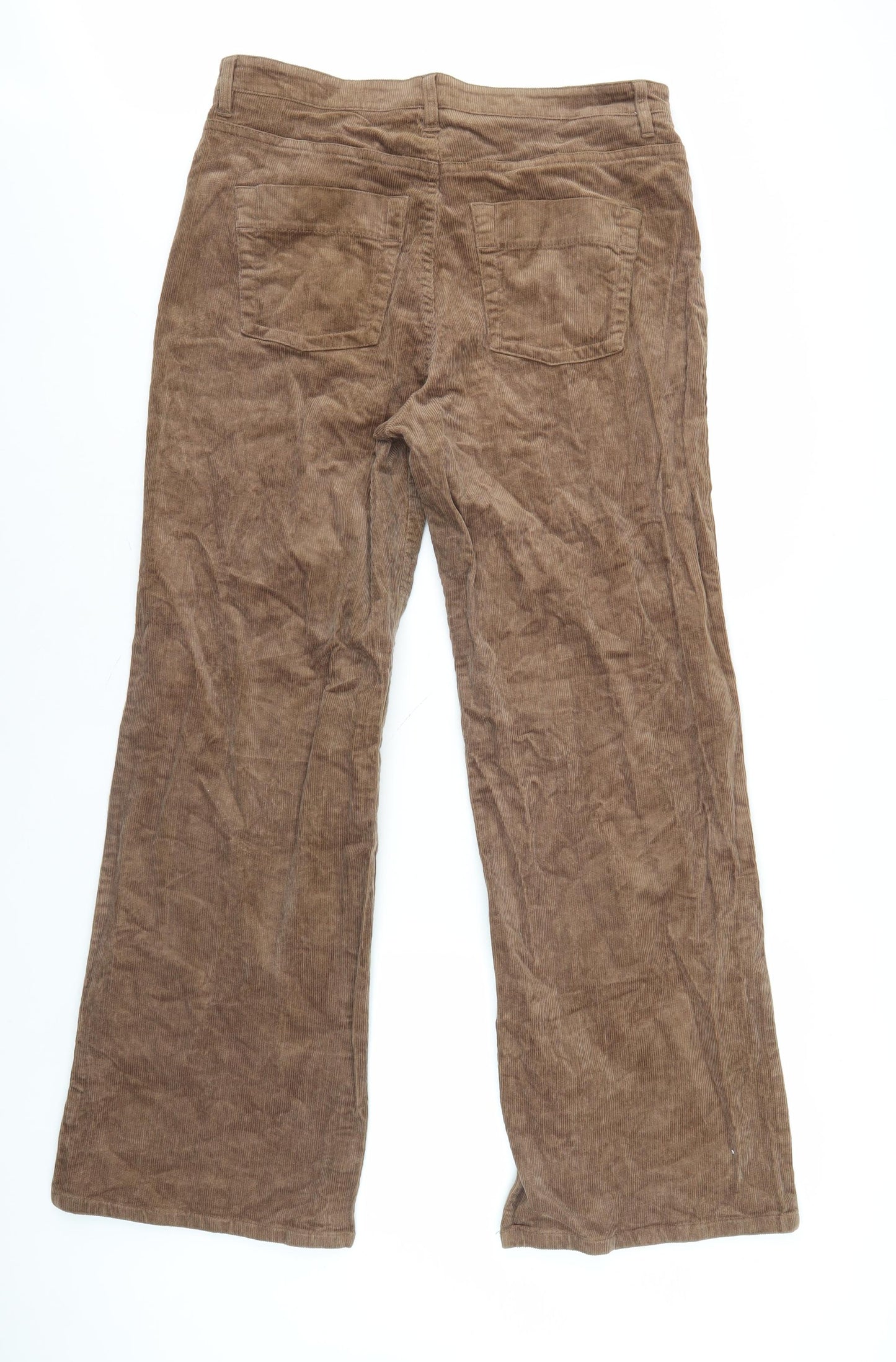 John Lewis Women's Brown Wide-Leg Corduroy Trousers