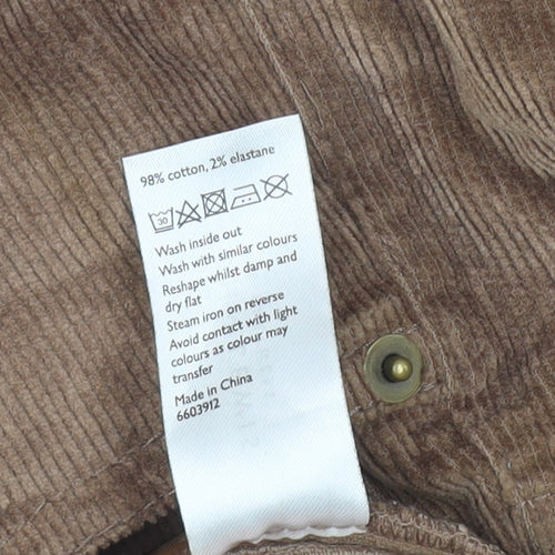 John Lewis Women's Brown Wide-Leg Corduroy Trousers