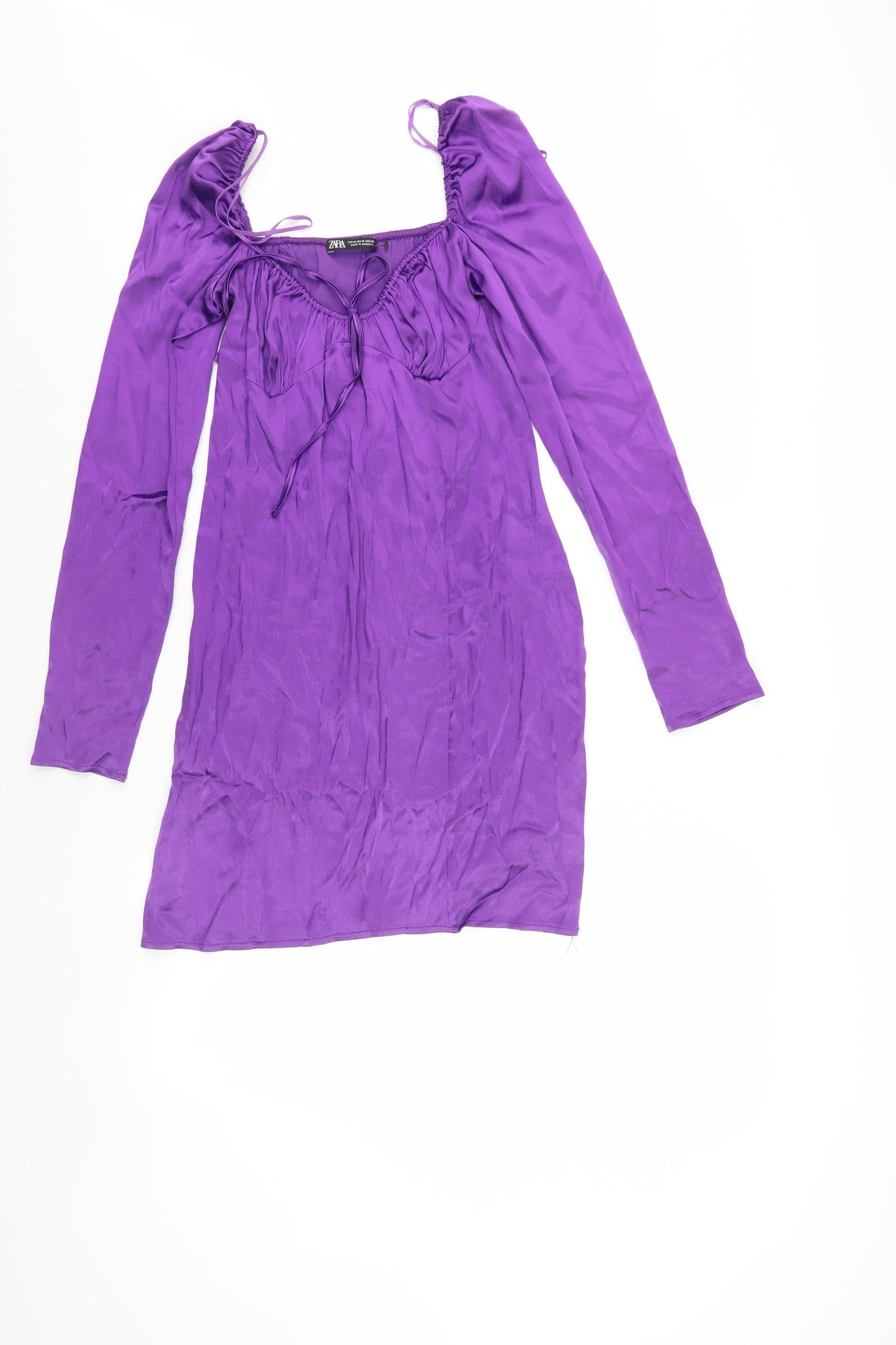 Zara Women's Purple Long Sleeve Dress Size 12