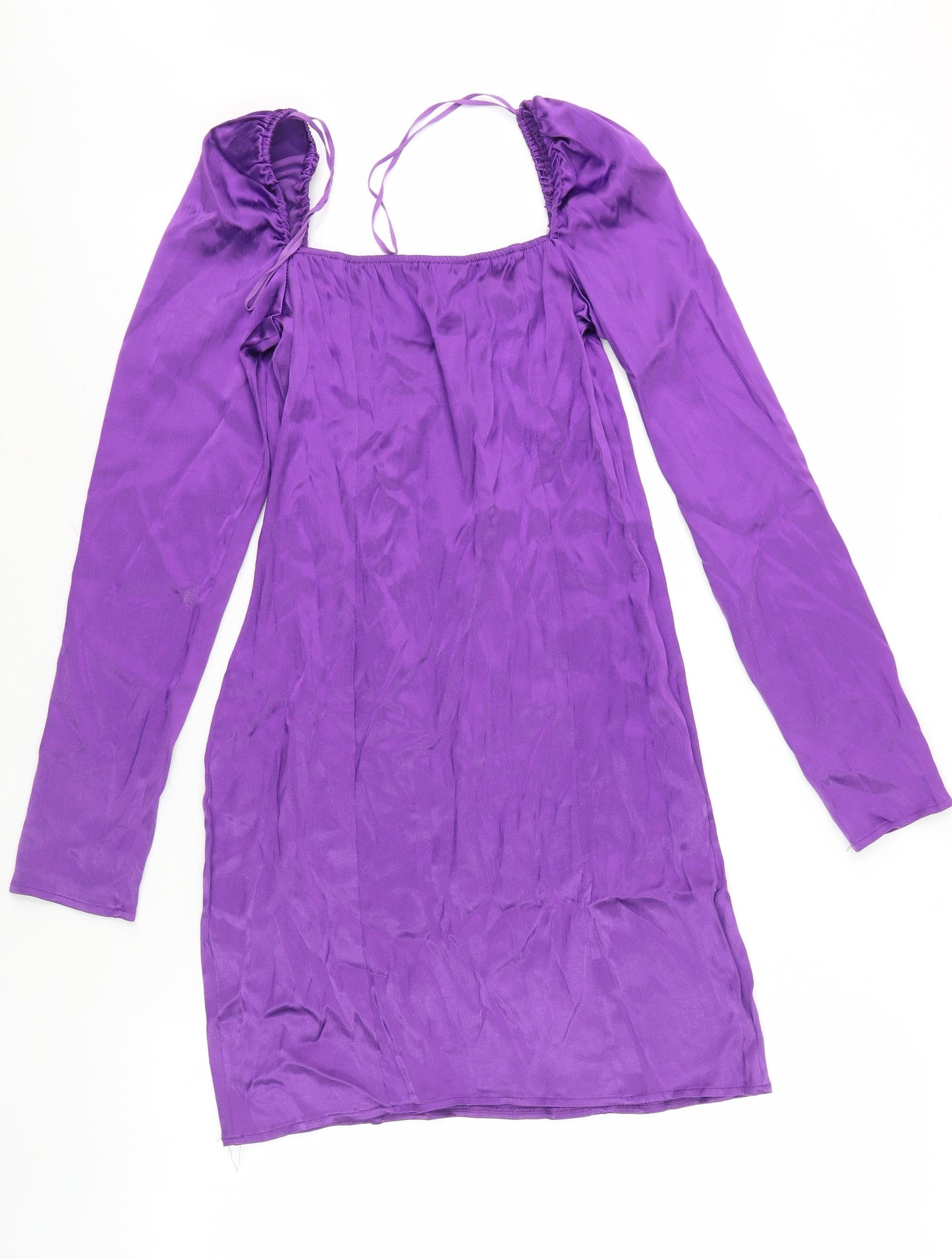 Zara Women's Purple Long Sleeve Dress Size 12