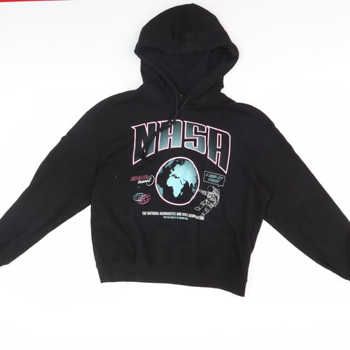 H&M Divided NASA Black Pullover Hoodie M Unisex