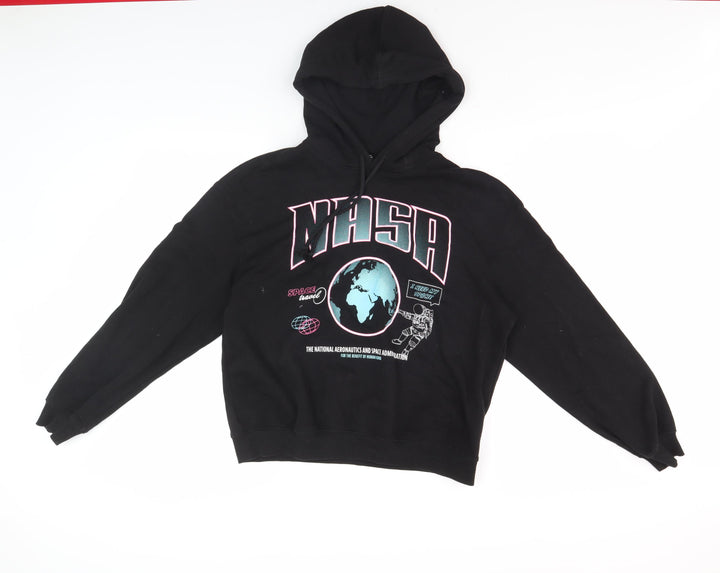 H&M Divided NASA Black Pullover Hoodie M Unisex
