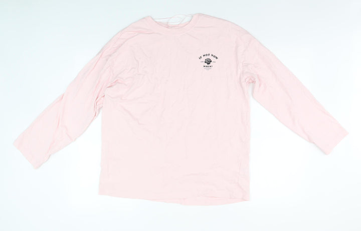 Monki Pink Long Sleeve Medium Men's T-Shirt