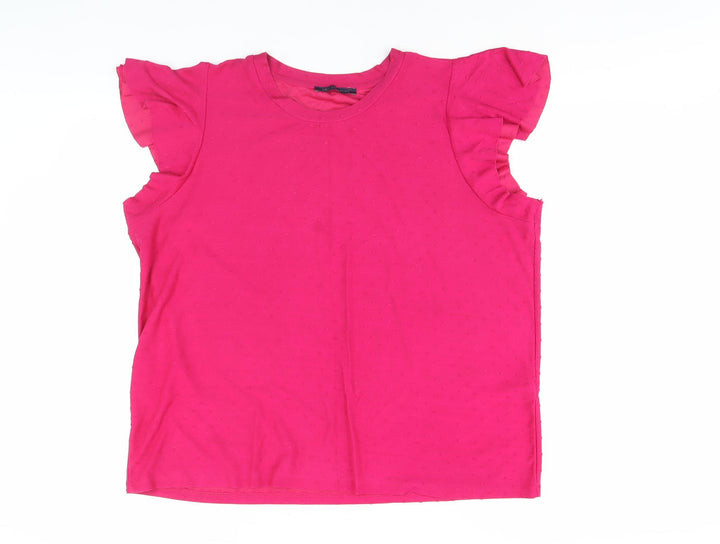 Marks and Spencer Women's Pink Basic T-Shirt Size 24
