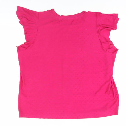 Marks and Spencer Women's Pink Basic T-Shirt Size 24
