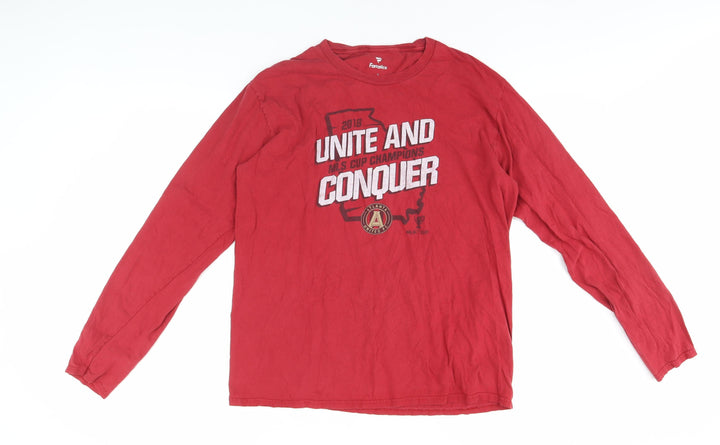 Fanatics Men's Red Long Sleeve Sports T-Shirt, L