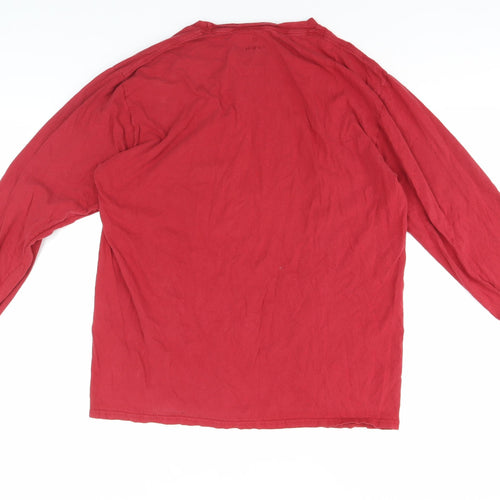 Fanatics Men's Red Long Sleeve Sports T-Shirt, L