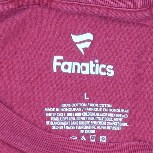 Fanatics Men's Red Long Sleeve Sports T-Shirt, L