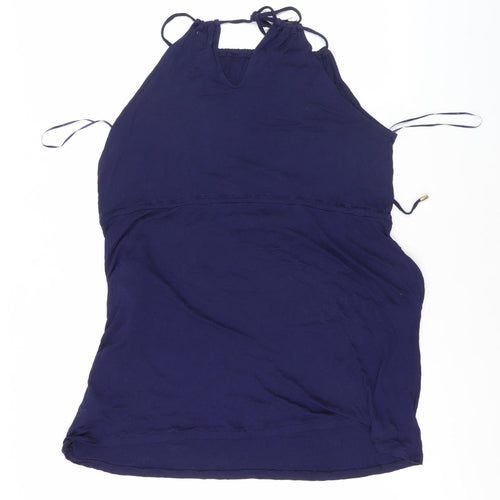 John Lewis Women's Blue Halter Tank Top L Casual