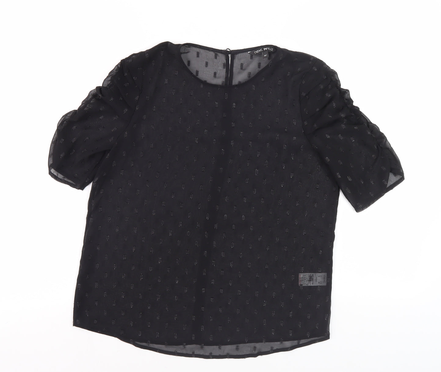 Next Women's Black 3/4 Sleeve Petite Blouse