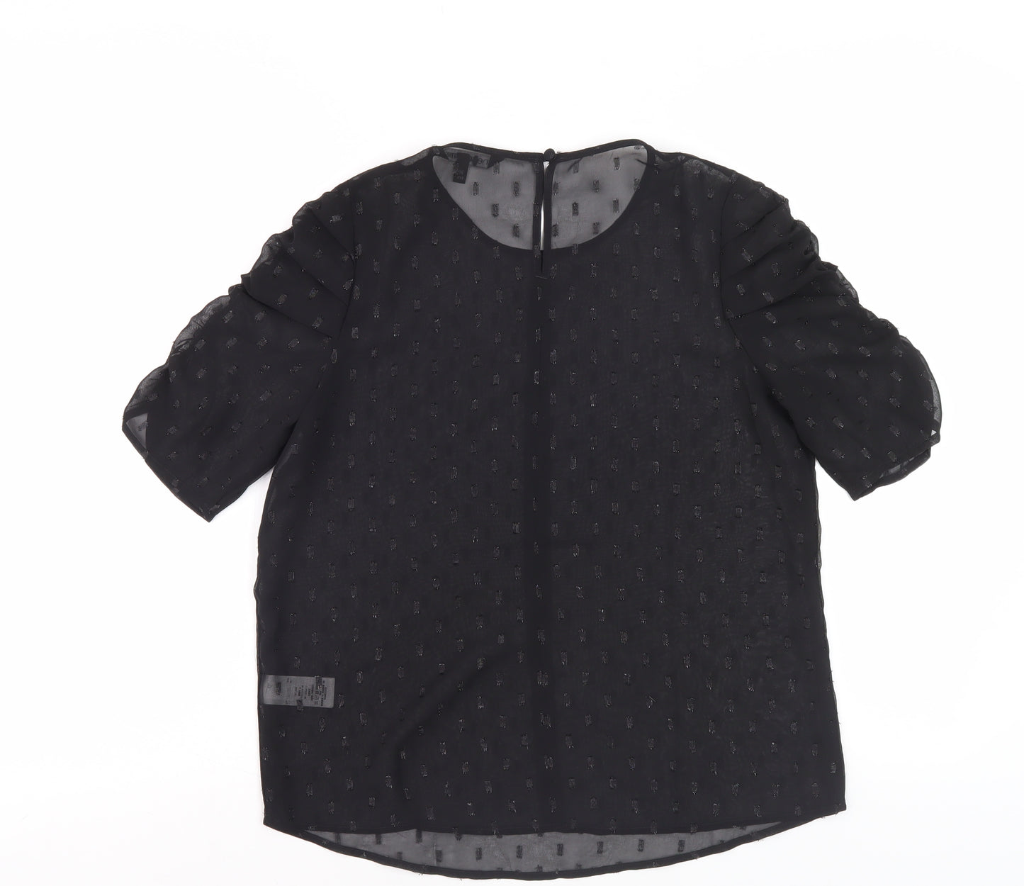 Next Women's Black 3/4 Sleeve Petite Blouse