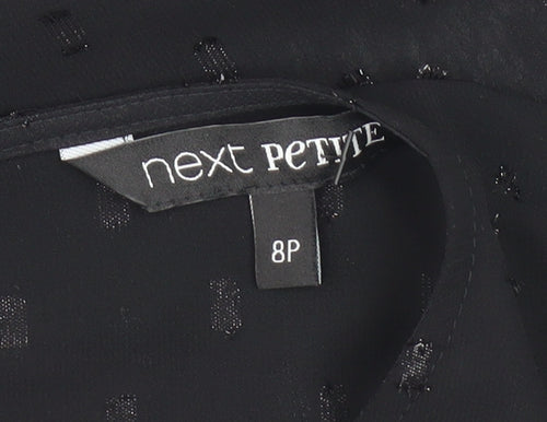Next Women's Black 3/4 Sleeve Petite Blouse