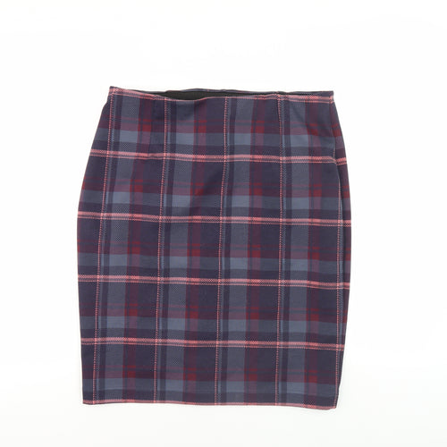 Marks and Spencer Women's Multicoloured Plaid Pencil Skirt Size 16