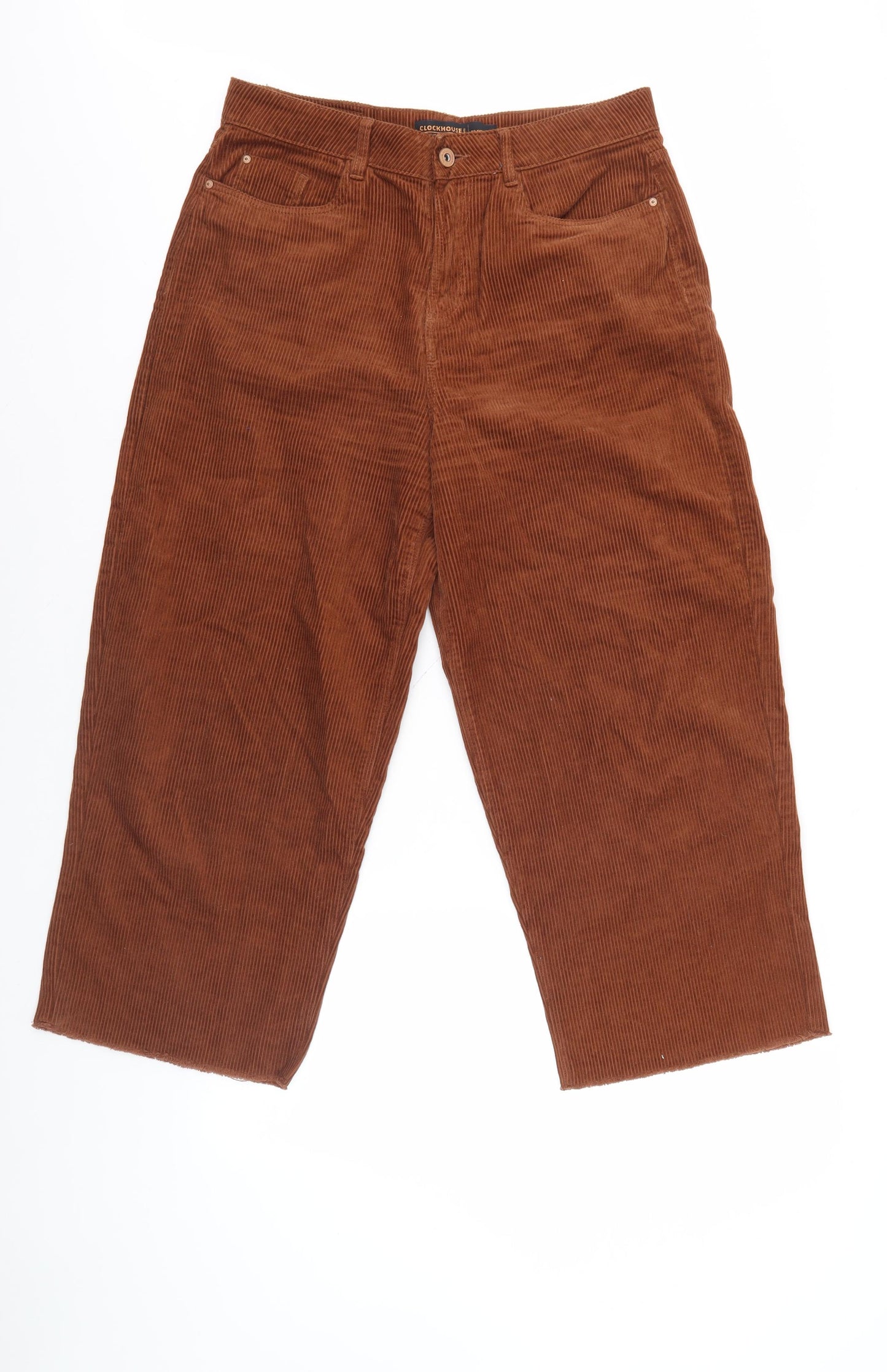 CLOCKHOUSE Men's Brown Wide-Leg Corduroy Trousers